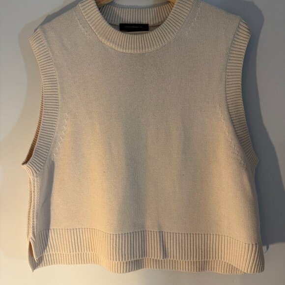 French Connection Cotton Knit Vest 🤍 | Size XL | Neutral Cream - Picture 5 of 5
